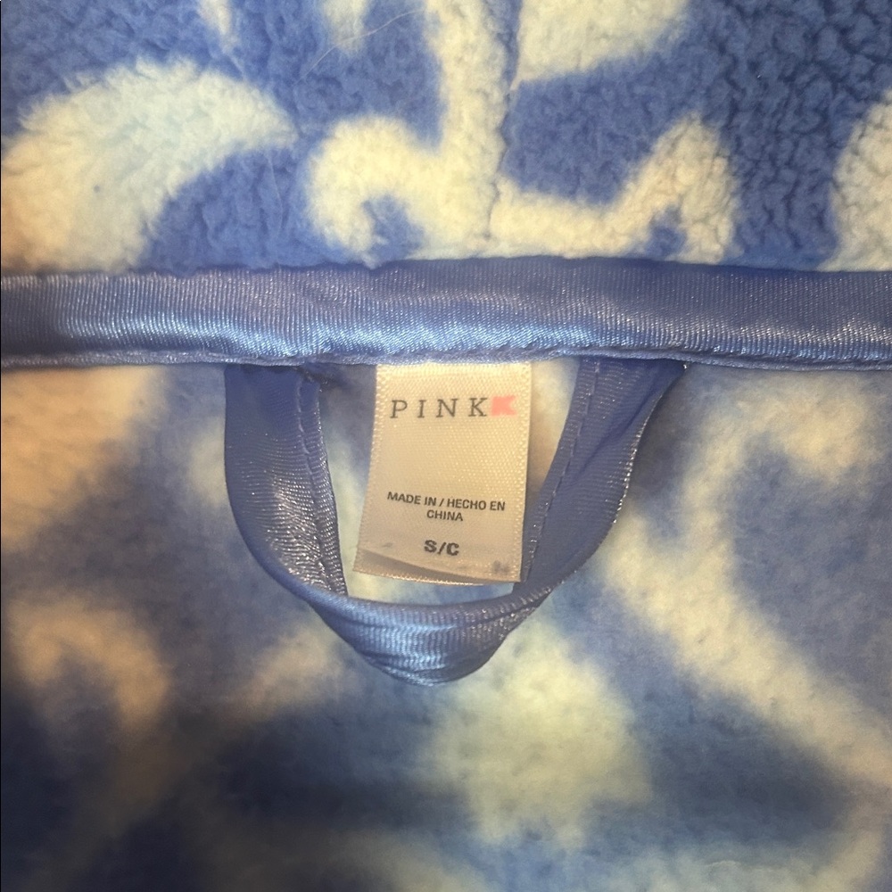 PINK Victoria's Secret Blue Patterned Robe - Picture 3 of 5